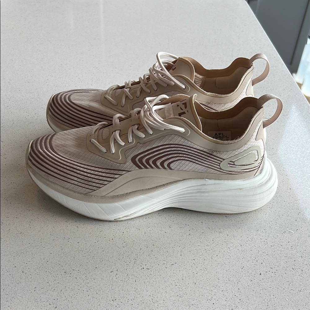 APL Pink Techloom Sneakers with Cushioned Midsole